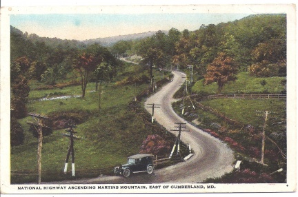 Allegany County, MD - National Highway Ascending Martins Mountain East of Cumberland