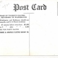 Annapolis, MD - Reverse of Post Card with Train Schedule