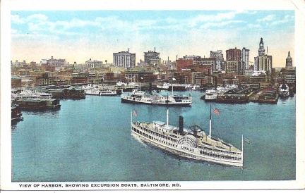 Baltimore, MD - Harbor Showing Excursion Boats
